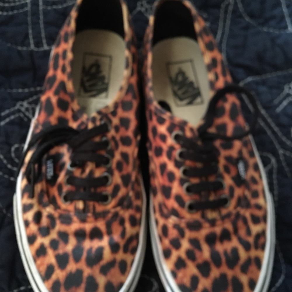 Leopard print vans